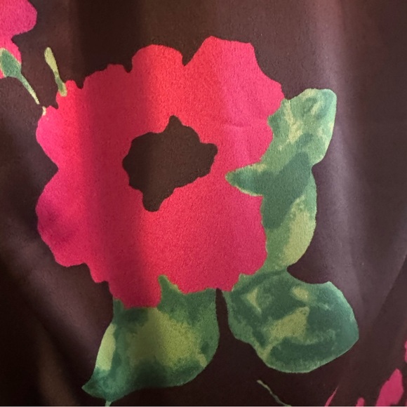 Milly Dayna Painted Floral Sleeveless Satin Cocktail Dress NWT - Picture 6 of 11